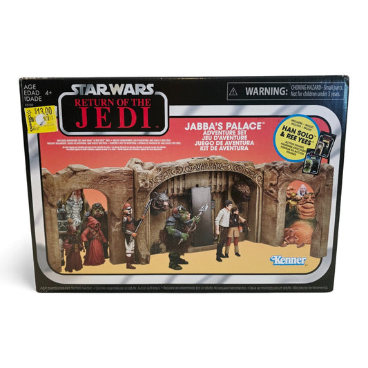 Vintage 2010s action figure playset. The Vintage Collection. Jabba's Palace - Return of the Jedi (ROTJ). Front view.