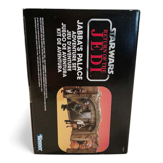 Vintage 2010s action figure playset. The Vintage Collection. Jabba's Palace - Return of the Jedi (ROTJ). Left view.