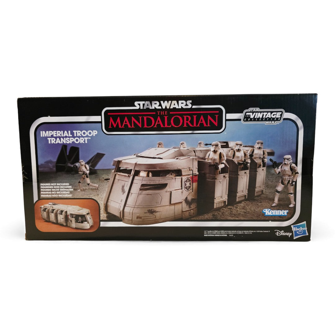 Vintage 2020s action figure playset. The Vintage Collection. Imperial Troop Transport - Mandalorian. Back view.