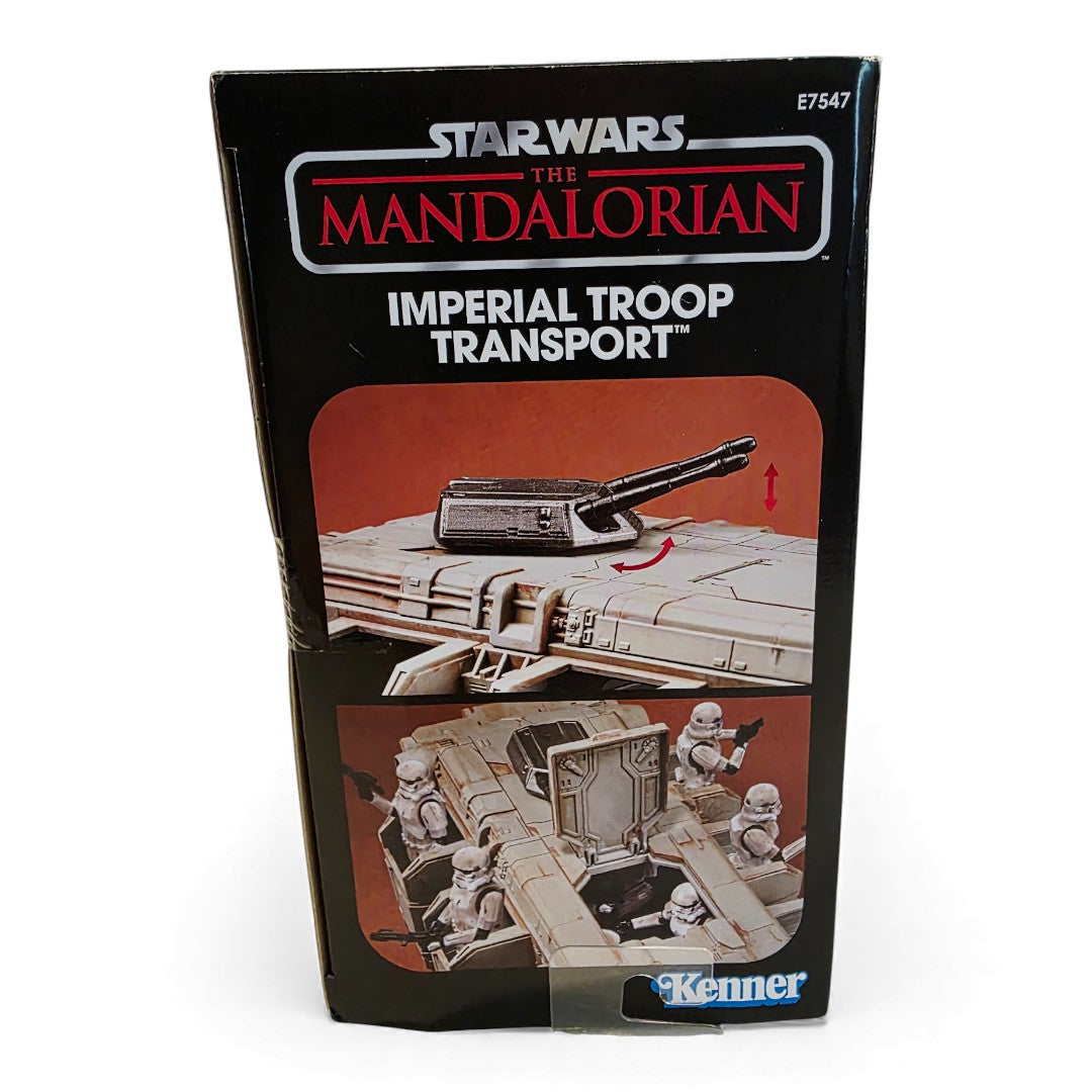 Vintage 2020s action figure playset. The Vintage Collection. Imperial Troop Transport - Mandalorian. Left view.