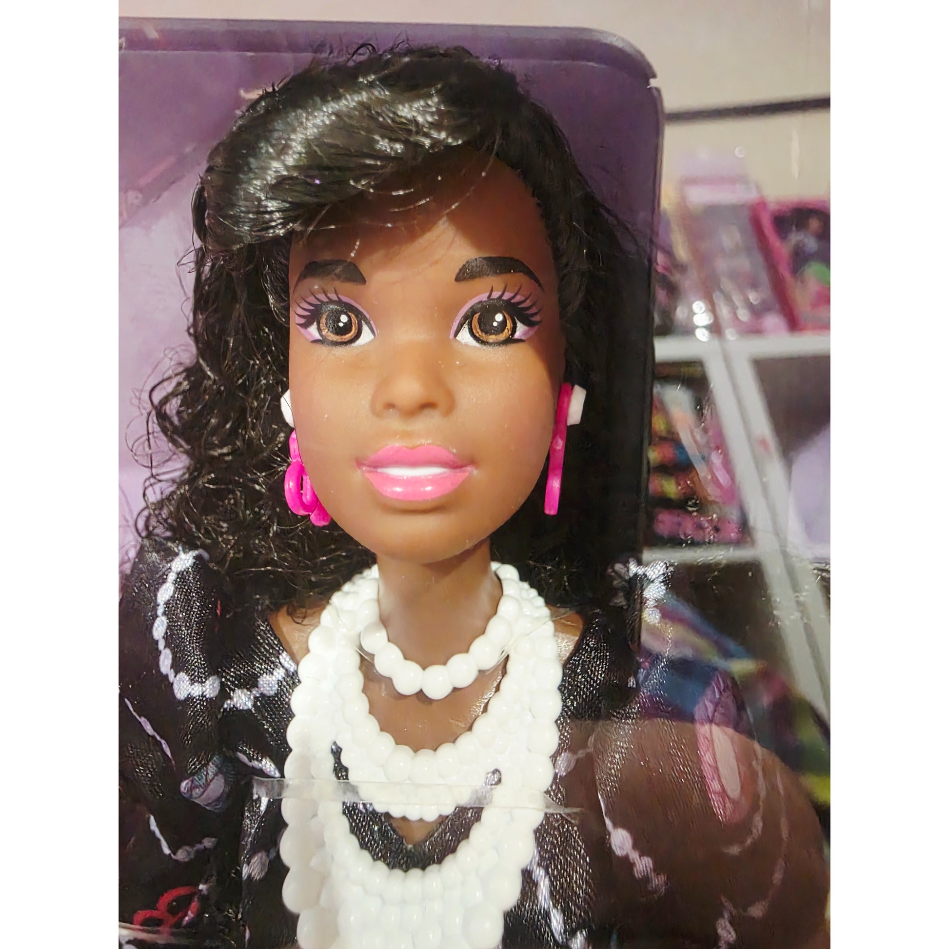 2021 Barbie Barbie Rewind 80s Edition AA doll — Face close-up