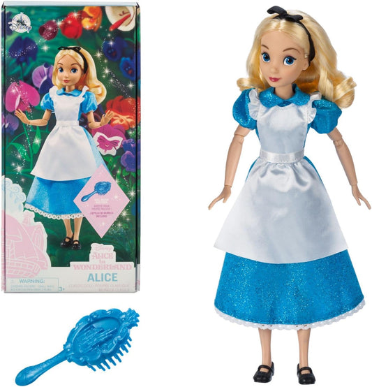 Vintage 2020s doll. Disney Princess Classic Doll. Alice. Alice in Wonderland 11". Front view.