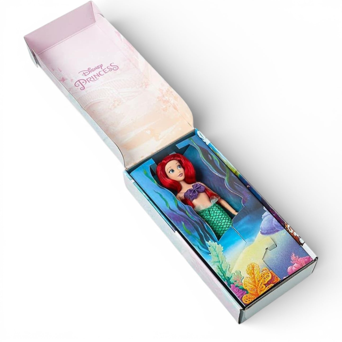 Vintage 2020s doll. Disney Princess Classic Doll. Ariel. The Little Mermaid 11". Close up 1 view.