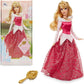 Vintage 2020s doll. Disney Princess Classic Doll. Aurora. Sleeping Beauty 11". Front view.