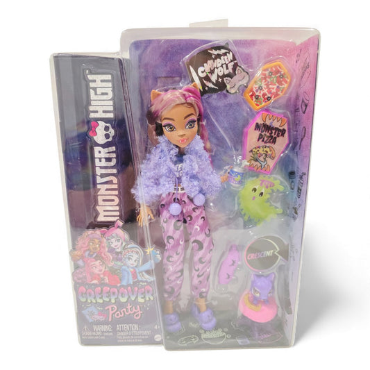 Vintage 2020s doll. Creepover Party. Clawdeen Wolf. Front view.