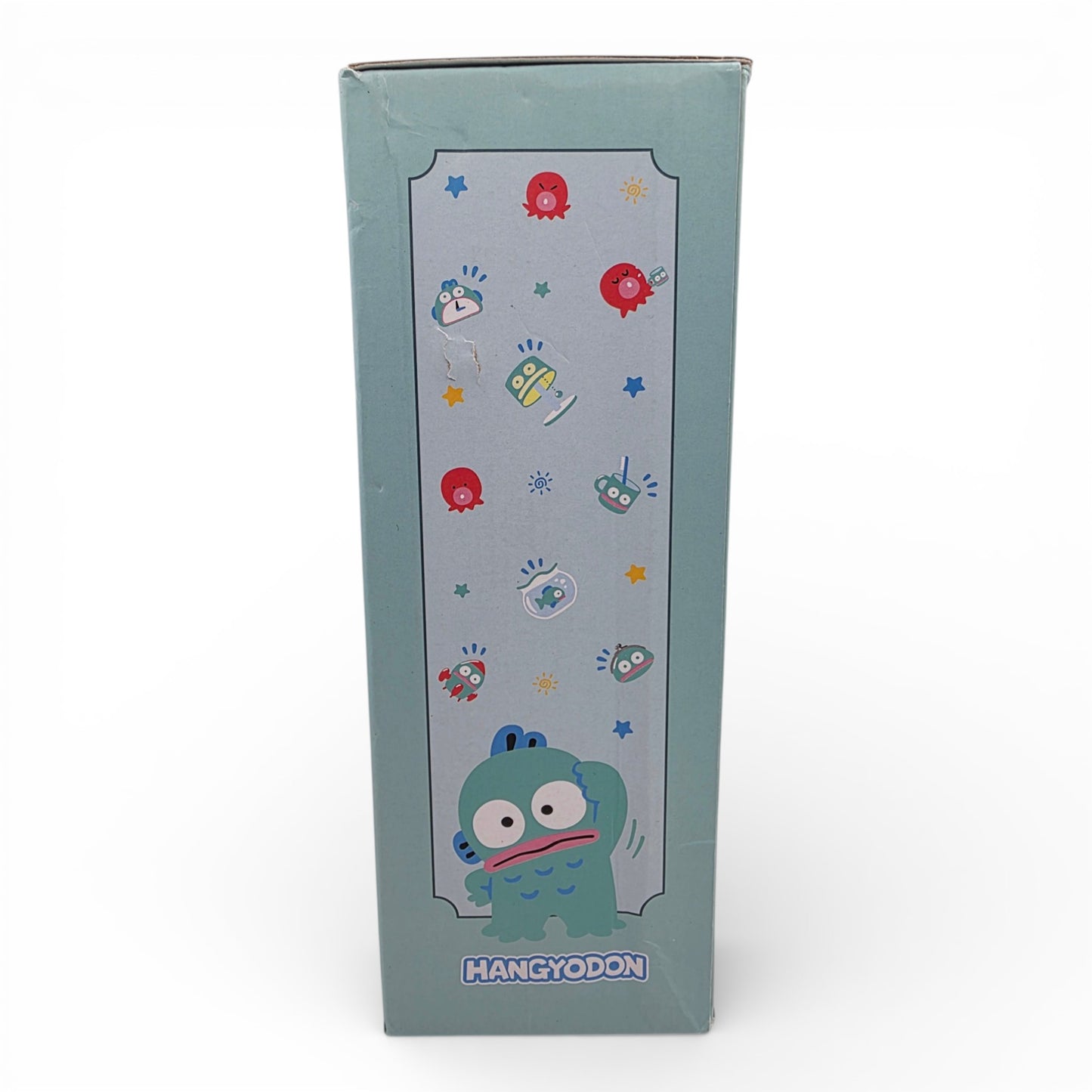 Vintage 2020s kitchenware & tableware. Insulated Stainless Steel Water Bottle. Hangydon. Back view.