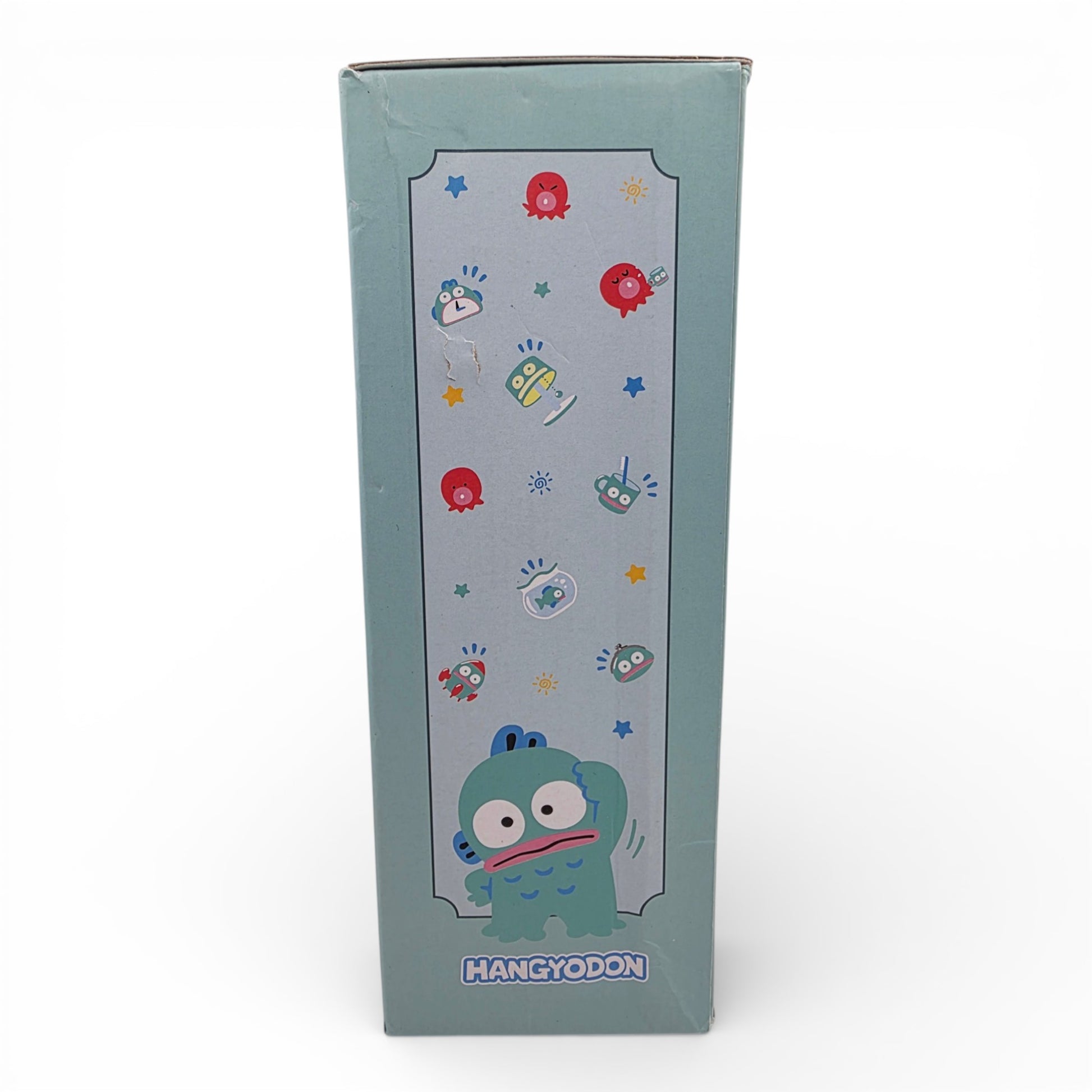 Vintage 2020s kitchenware & tableware. Insulated Stainless Steel Water Bottle. Hangydon. Back view.