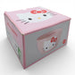 Vintage 2020s kitchenware & tableware. Pink Ceramic Bowl. Hello Kitty. Left view.